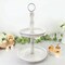 20 in 2 Tier Whitewashed Wooden DESSERT STAND Cupcake Serving Tray Party Events